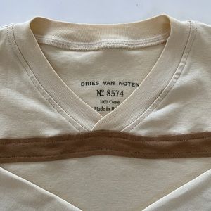 Dries Van Noten Mens V-Neck Pullover Shirt